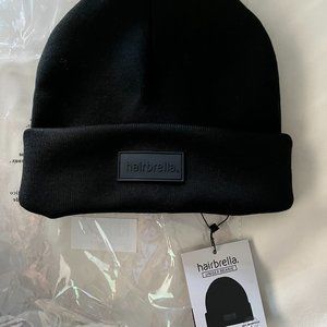 Hairbrella Beanie Waterproof Satin Lined Black NWT